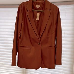 LOFT faux leather blazer NWT